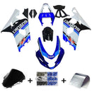 Carenados 2004-2005 Suzuki GSXR 600 750 Azul Blanco Negro GSXR Racing Genérico