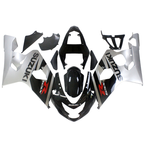 Fairings 2004-2005 Suzuki GSXR 600 750 Black Silver GSXR Generic