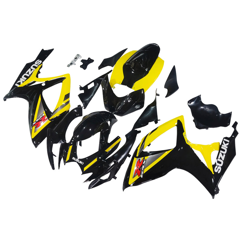 Fairings 2006-2007 Suzuki GSXR 600 750 Black & Yellow GSXR Generic