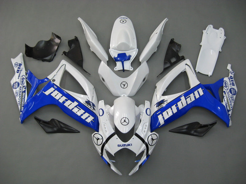 Verkleidungen GSXR 600/750 2006–2007, Karosserieverkleidung, blaues ABS-Spritzguss-Kunststoff-Set, generisch