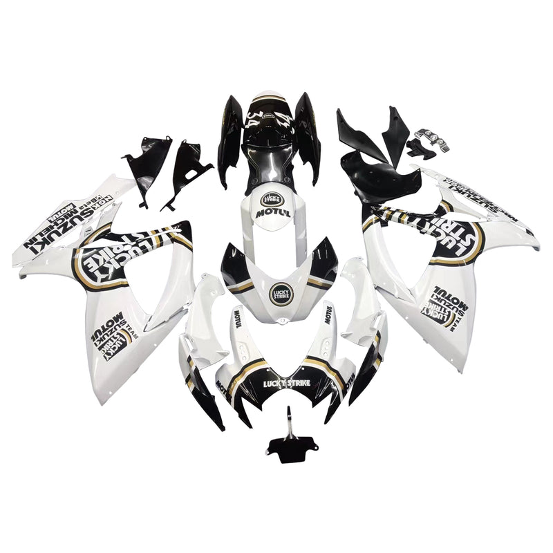 Fairings 2006-2007 Suzuki GSXR 600 750 White Black Lucky Strike Generic