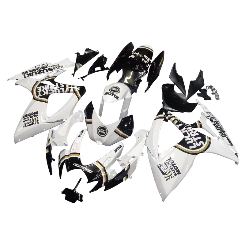 Fairings 2006-2007 Suzuki GSXR 600 750 White Black Lucky Strike Generic