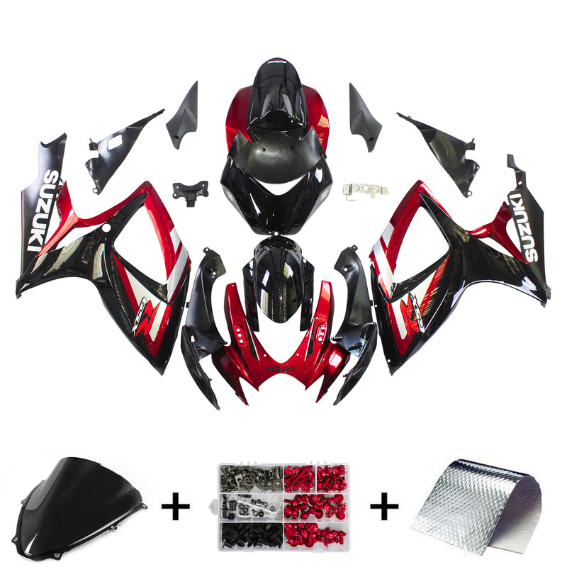 2006-2007 K6 Suzuki GSXR 600/750 Kit de carenagem de injeção de corpo de plástico