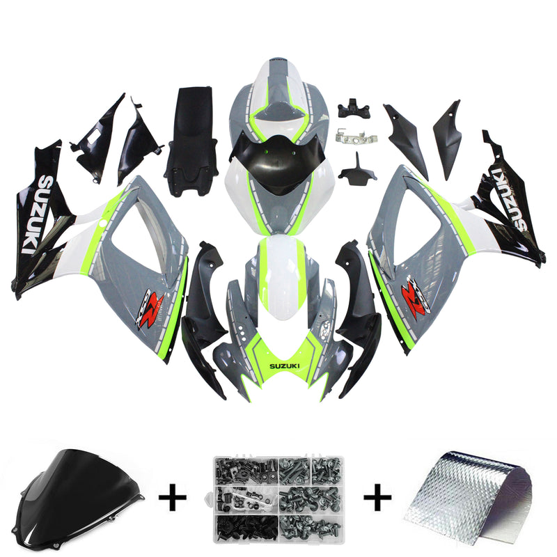 2006-2007 K6 Suzuki GSXR 600/750 injeksjonskinnesett karosseri plast