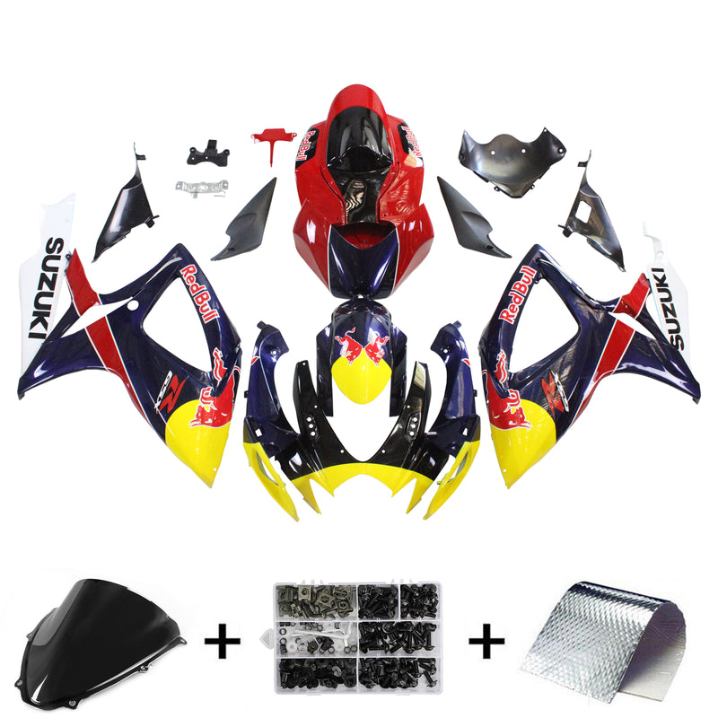 2006-2007 K6 Suzuki GSXR 600/750 injeksjonskinnesett karosseri plast