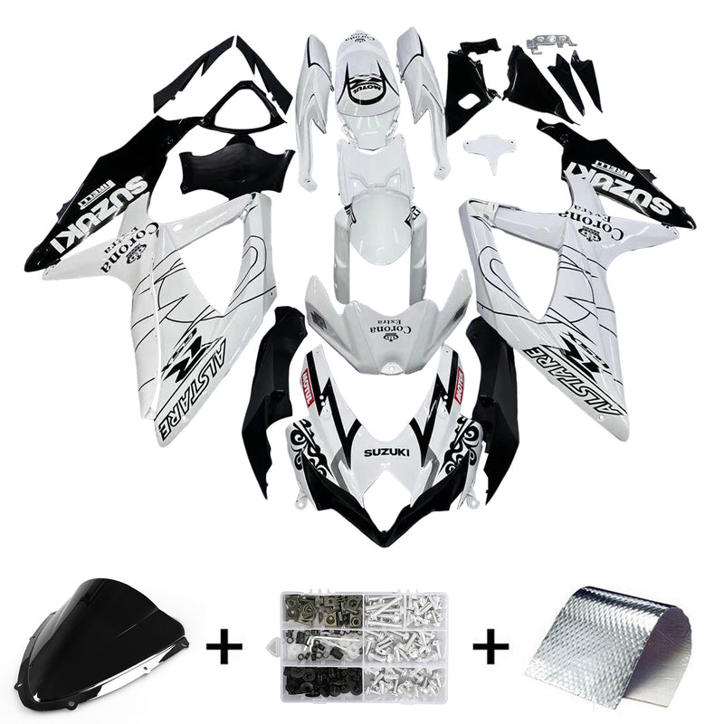 Owiewki 2008-2010 Suzuki GSXR 600 750 White Alstare Corona Generic