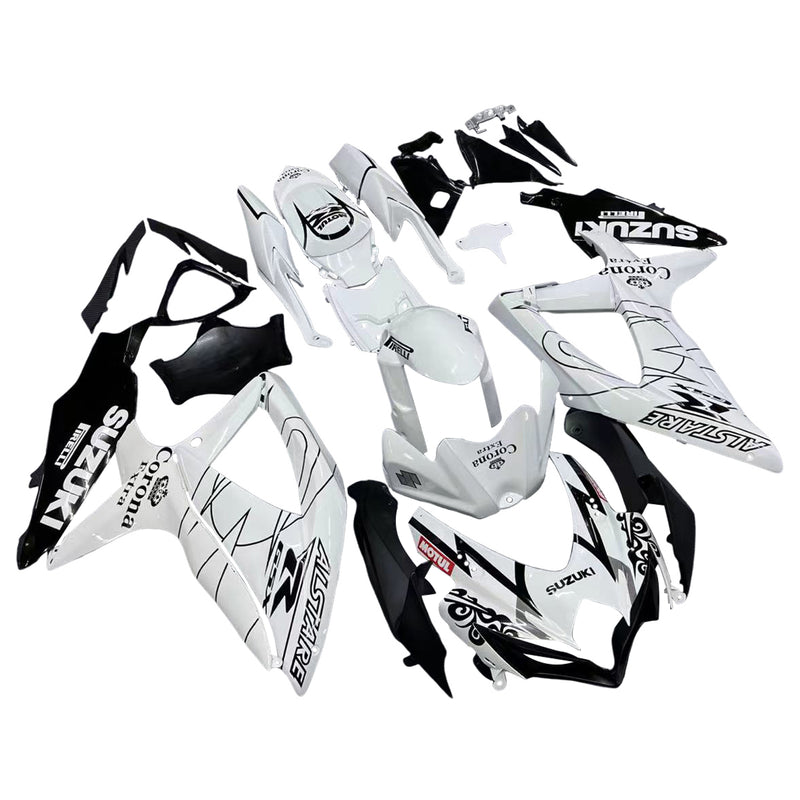 Carenagens 2008-2010 Suzuki GSXR 600 750 Branco Alstare Corona Racing Generic