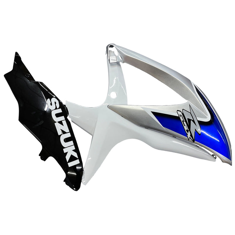 Carenados 2008-2010 Suzuki GSXR 600 750 Plata Blanco GSXR Racing Genérico