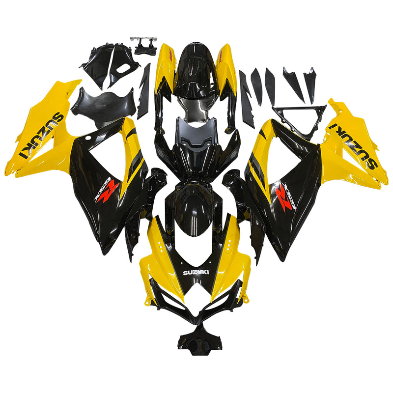 Fairings 2008-20 10Suzuki GSXR 600 750 Black & Yellow GSXR Generic