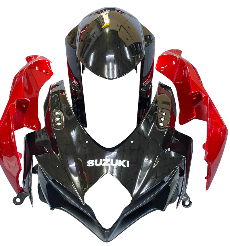 Fairings 2008-2010 Suzuki GSXR 600 750 Svart Rød Sølv Generisk