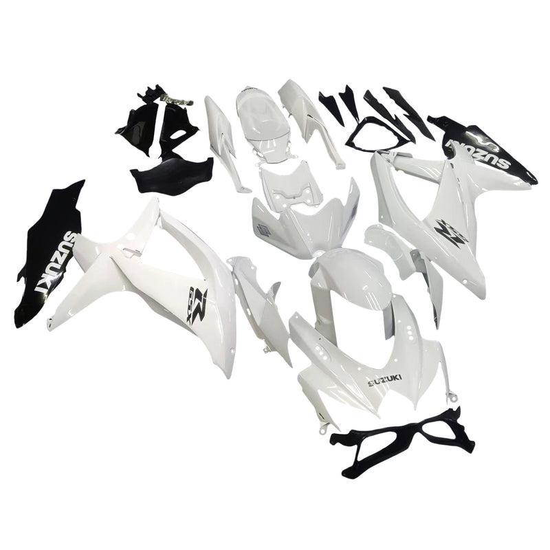 Fairings 2008-2010 Suzuki GSXR 600 750 Vit Svart GSXR Generic