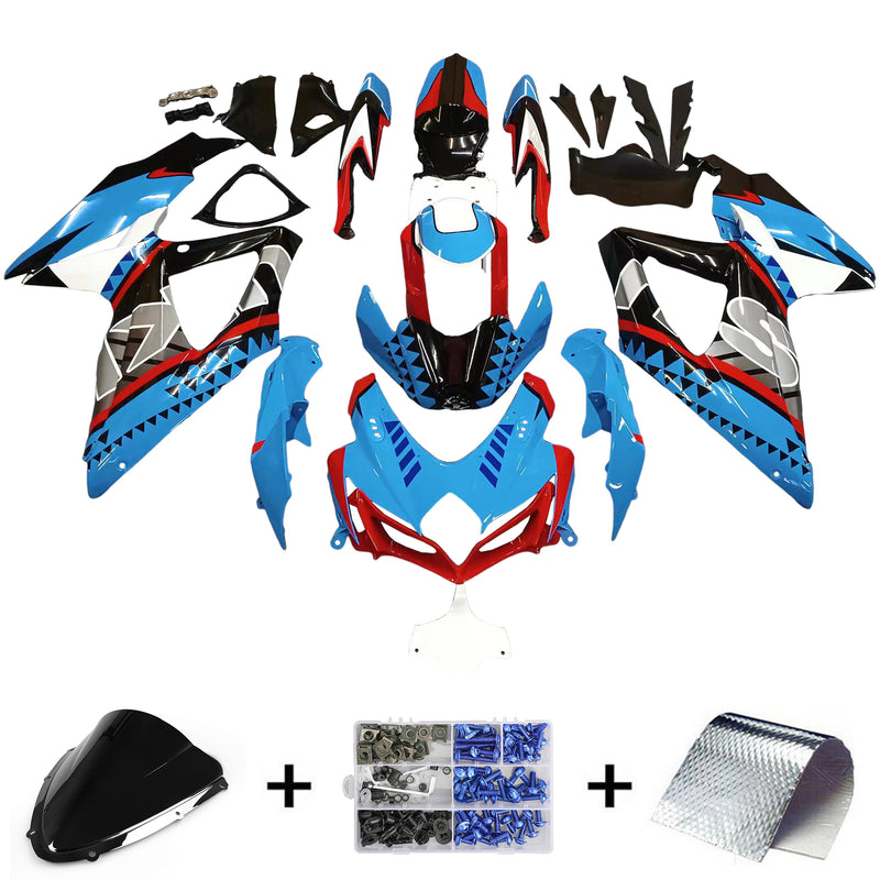 Amotopart Suzuki GSXR 600/750 2008-2010 K8 kåpesett Body Plastic ABS