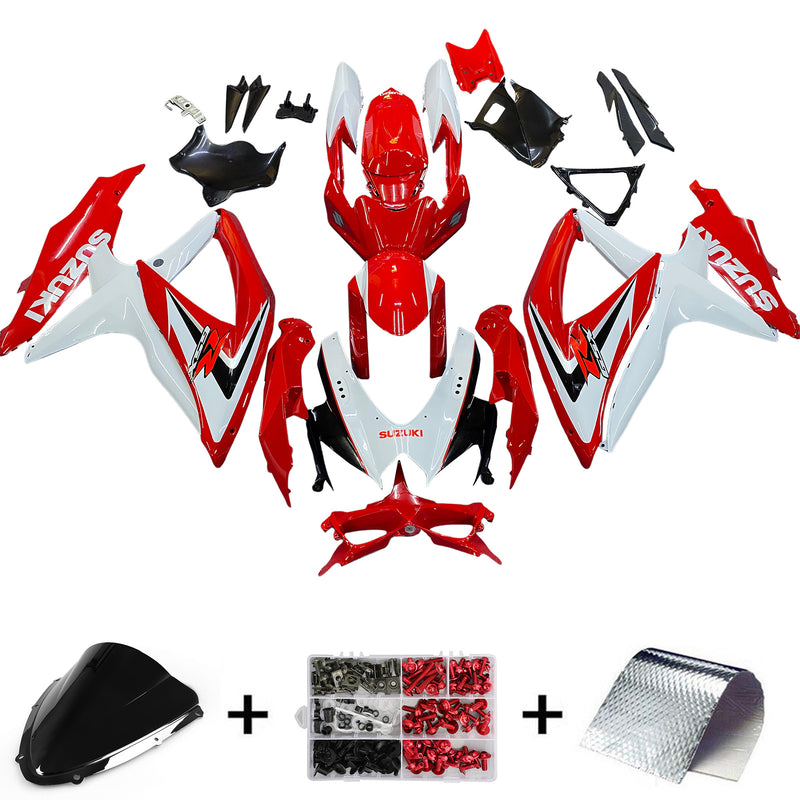 2008-2010 Suzuki GSXR 600/750 K8 Injection Fairing Kit Body Plast ABS