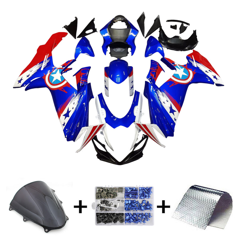 Amotopart Suzuki GSXR 600/750 2011-2023 K11 Zestaw owiewek Korpus Plastik ABS