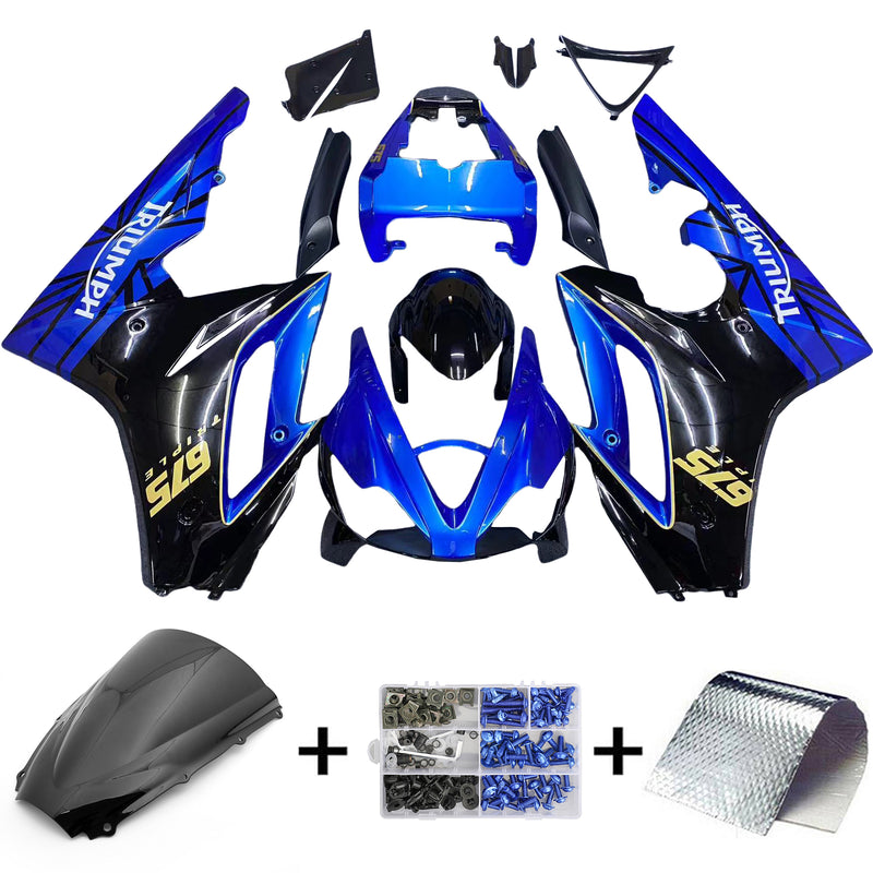 Amotopart Triumph Daytona 675 2006-2008 kåpesett Body Plastic ABS