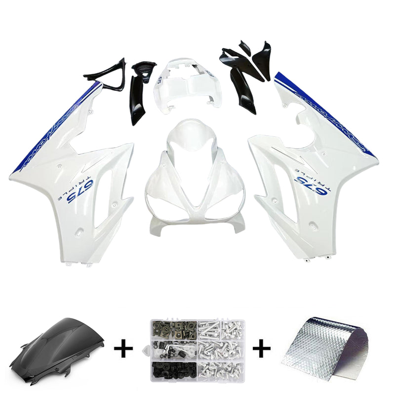 Fairings 2009-2012 Triumph Daytona 675 White Blue Daytona Racing Generic