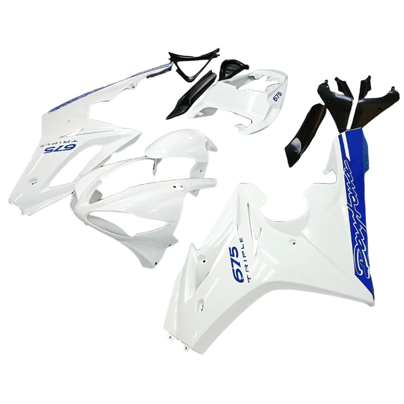 Fairings 2009-2012 Triumph Daytona 675 White Blue Daytona Racing Generic