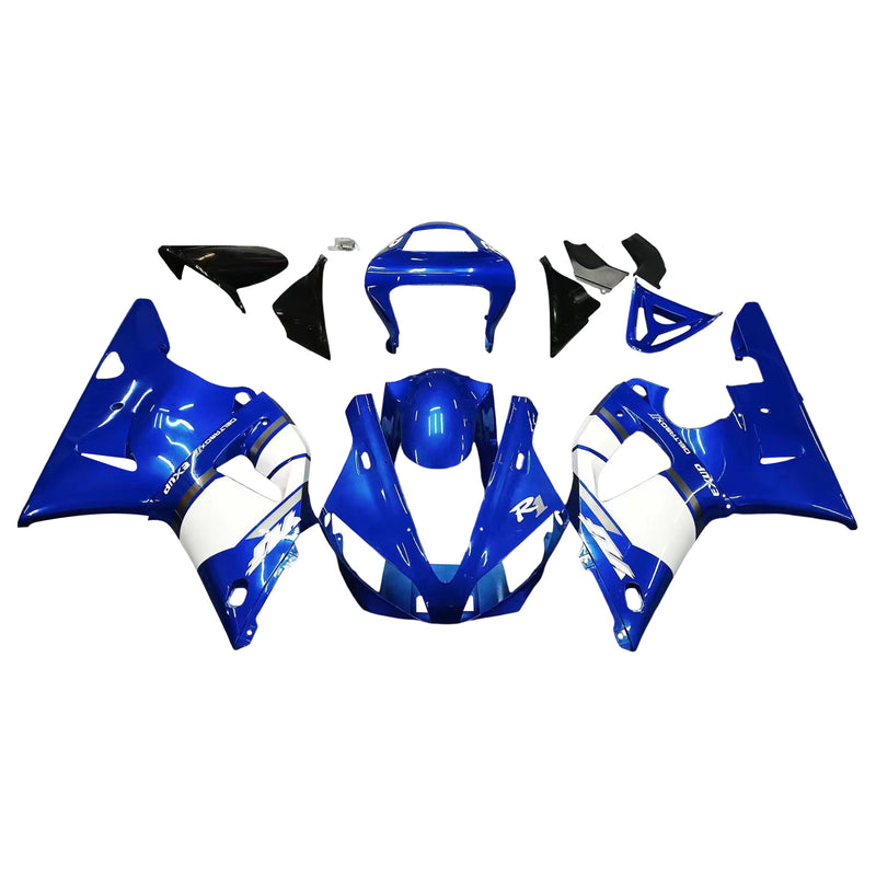 ABS Injection Plastic Fairing Kit för Yamaha YZF R1 2000-2001 Blue Generic