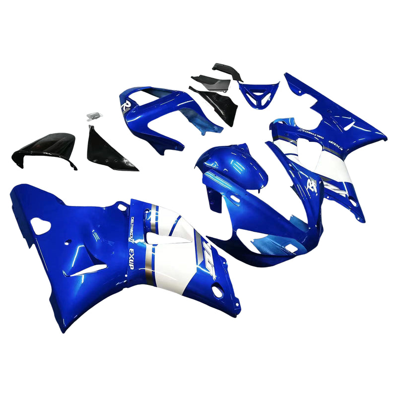 Kit de carenagem de plástico de injeção ABS para Yamaha YZF R1 2000-2001 azul genérico