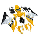 Kåpa Injection Plastic Set Passar Yamaha YZF-R6 2006 2007 Gul Vit Generic