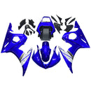 Verkleidungs-Einspritz-Kunststoff-Set, passend für Yamaha 2003 2004 YZF R6, Blau, Weiß, generisch