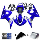 Verkleidungs-Einspritz-Kunststoff-Set, passend für Yamaha 2003 2004 YZF R6, Blau, Weiß, generisch