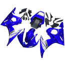 Verkleidungs-Einspritz-Kunststoff-Set, passend für Yamaha 2003 2004 YZF R6, Blau, Weiß, generisch