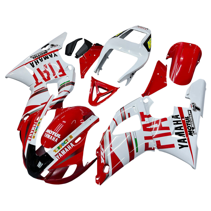 Fairings 1998-1999 Yamaha YZF-R1 Röd Vit Nr 46 FIAT R1 Racing Generic