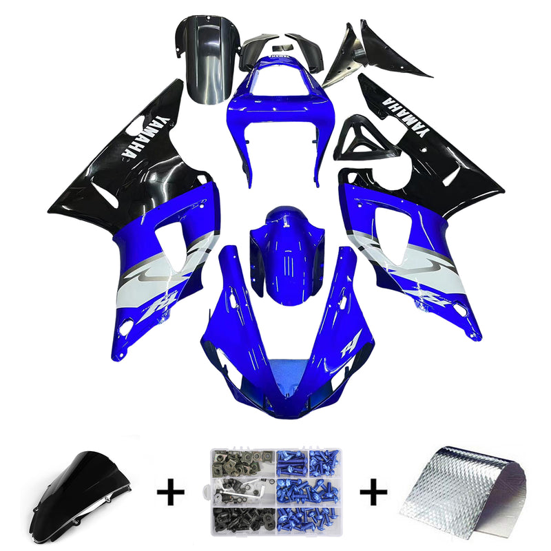 Fairings 2000-2001 Yamaha YZF-R1 Blå Svart R1 Generisk