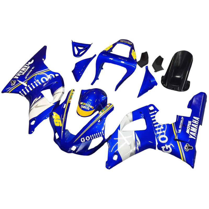 Fairings 2000-2001 Yamaha YZF-R1 Blå Vit Nr 46 R1 Generic