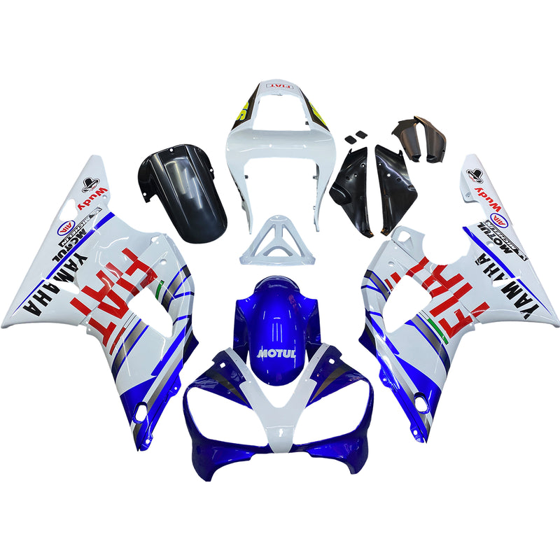 Fairings 2000-2001 Yamaha YZF-R1 Blå Hvit nr. 46 FIAT Generisk