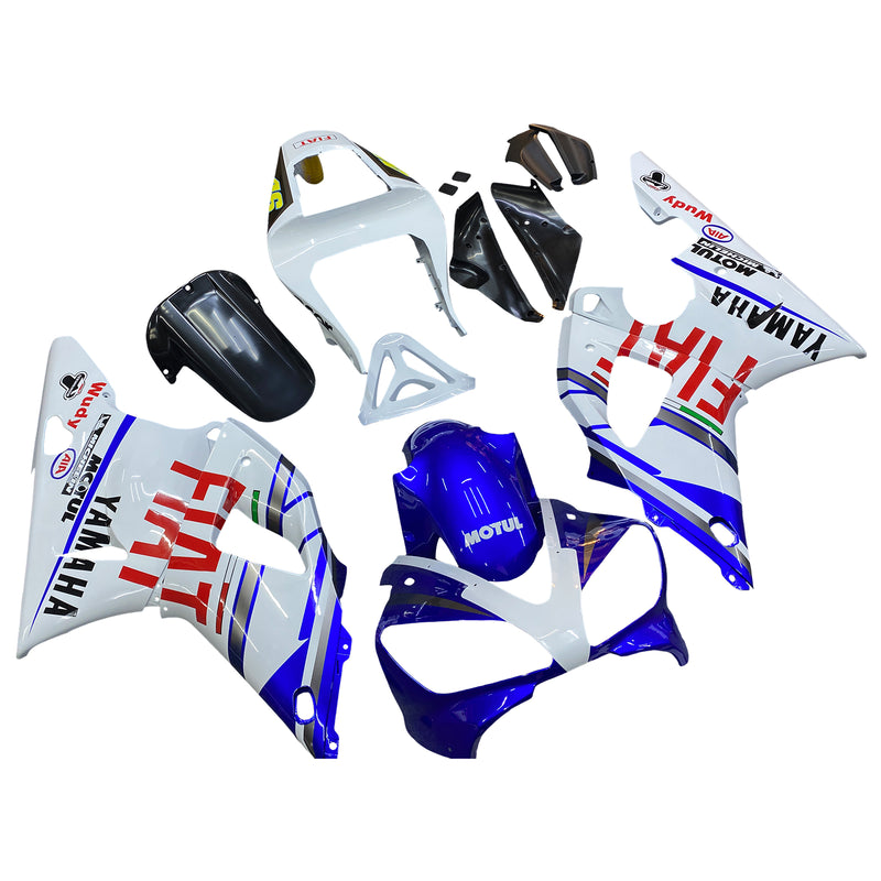 Owiewki 2000-2001 Yamaha YZF-R1 Niebiesko-białe nr 46 FIAT Racing Generic