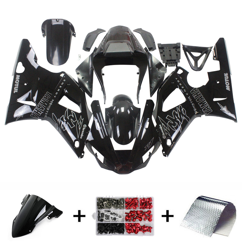 Einspritzverkleidungs-Kit Karosserie aus Kunststoff ABS passend für Yamaha YZF 1000 R1 2000-2001 Generic