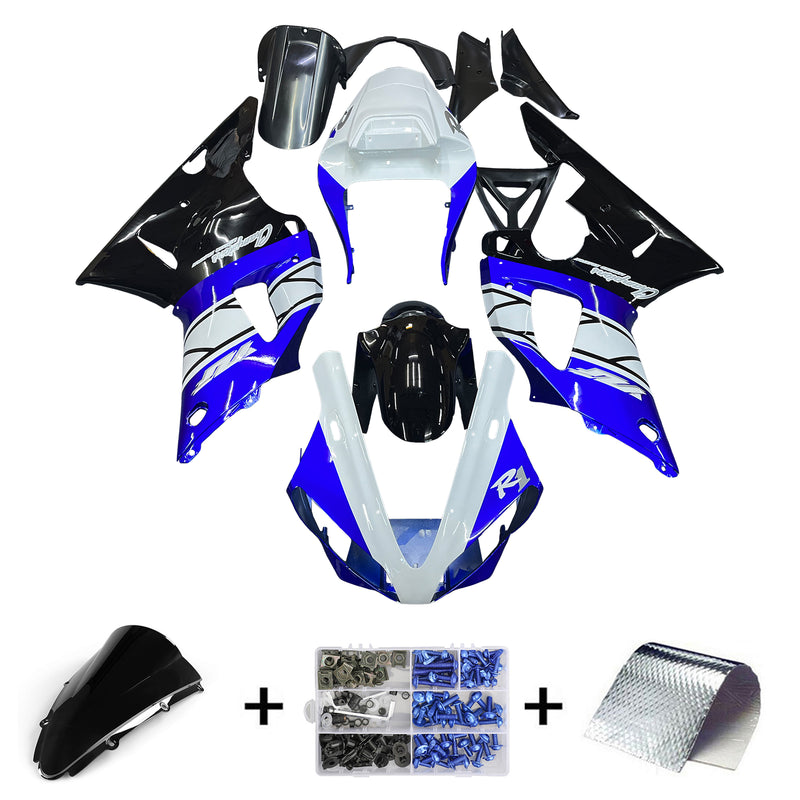 Amotopart kåpa set för Yamaha YZF 1000 R1 2000-2001, kropp, plast, ABS