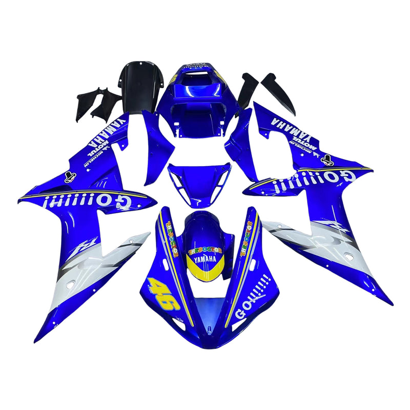 Para YZF 1000 R1 2002-2003 Panel de carrocería azul ABS Kit de plástico de moldeo por inyección genérico