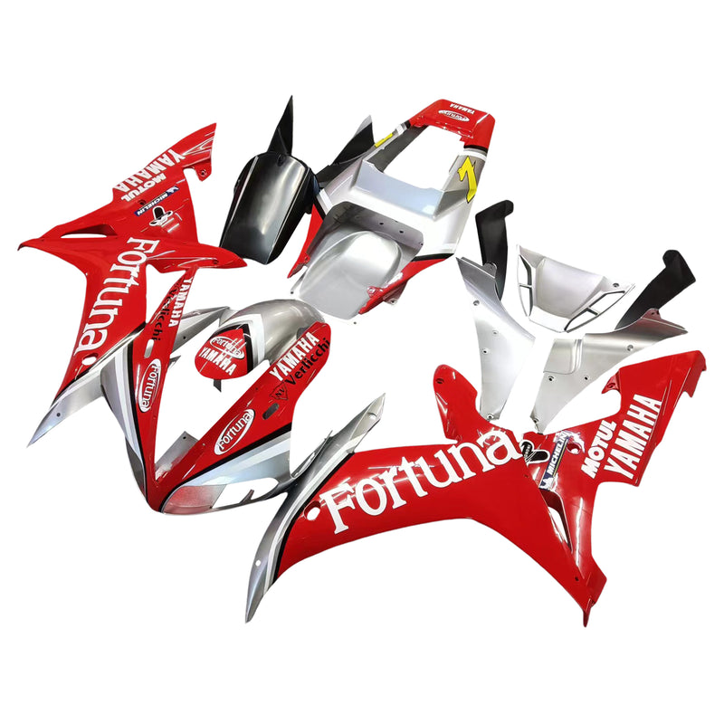 Fairings 2002-2003 Yamaha YZF-R1 Red Silver Fortuna Generic