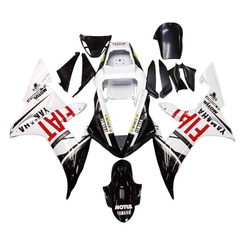 Für YZF 1000 R1 2002–2003 Karosserieverkleidung, schwarzes ABS-Spritzguss-Kunststoff-Set, generisch