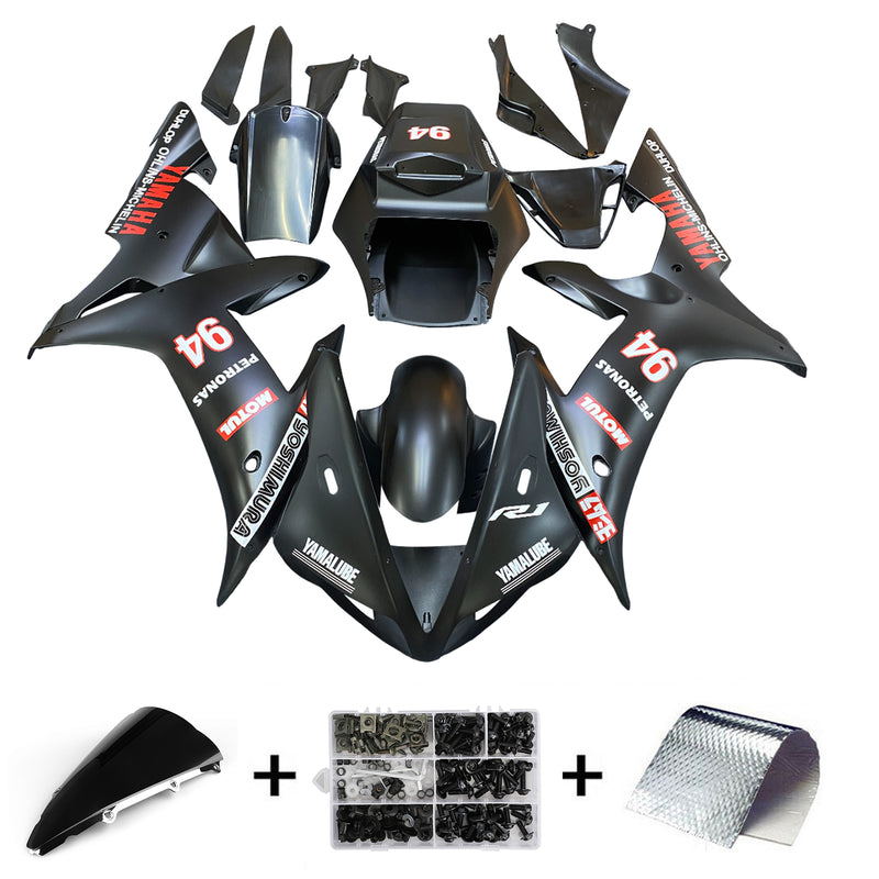 Amotopart Yamaha YZF-R1 2002-2003 kåpa set, kropp, plast, ABS