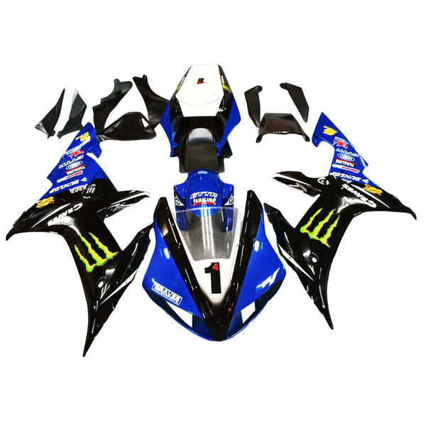 2002-2003 Yamaha YZF 1000 R1 injeksjonskinnesett kroppsplast ABS