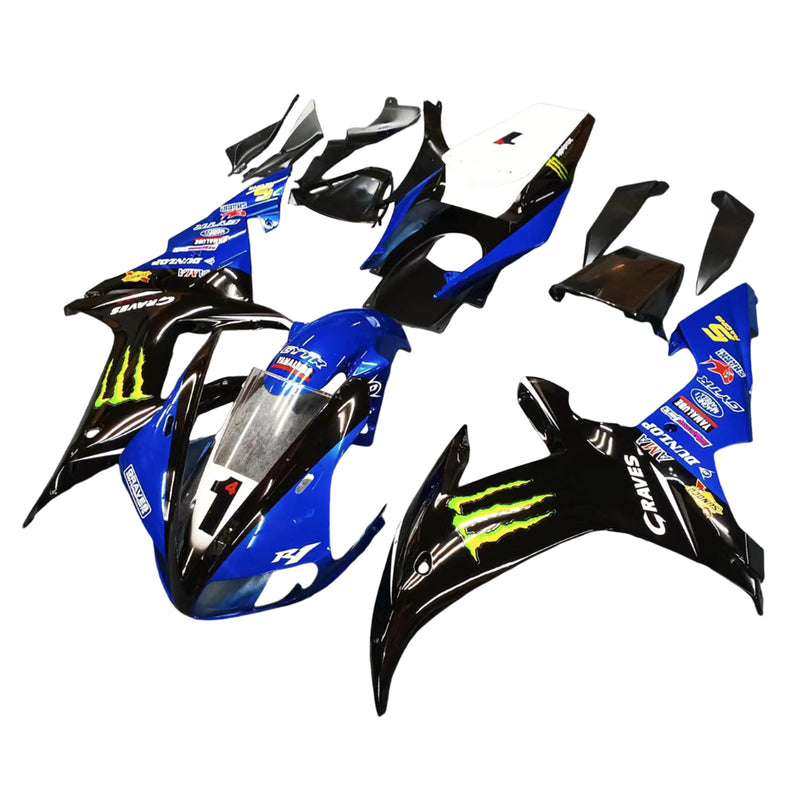 2002-2003 Yamaha YZF 1000 R1 insprutningsskyddssats kropp plast ABS