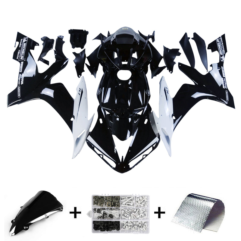 Carenados 2004-2006 Yamaha YZF-R1 Negro Blanco R1 Genérico