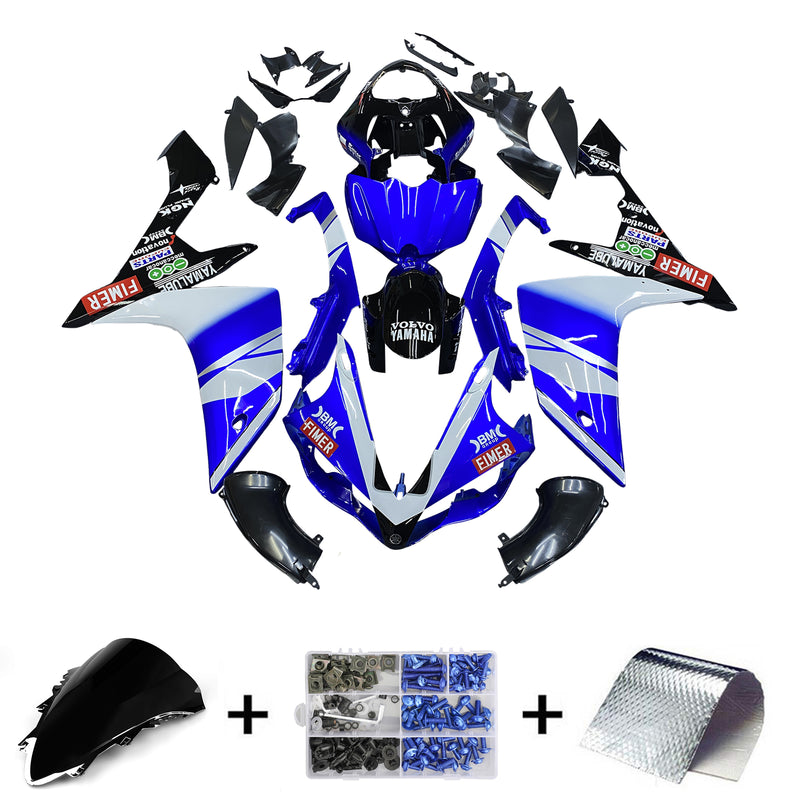 Fairings 2007-2008 Yamaha YZF-R1 Blå Svart BMC R1 Generisk