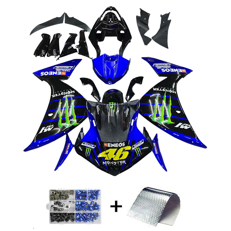 Amotopart Yamaha YZF 1000 R1 2009-2011 Juego de carenado, carrocería, plástico, ABS