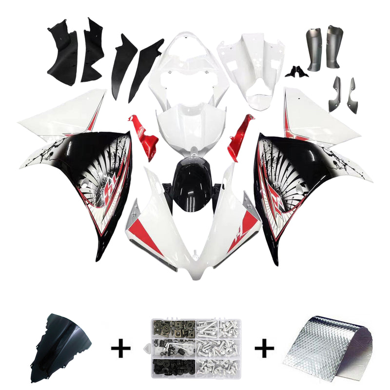 Amotopart kåpa set för Yamaha YZF 1000 R1 2012-2014, kropp, plast, ABS