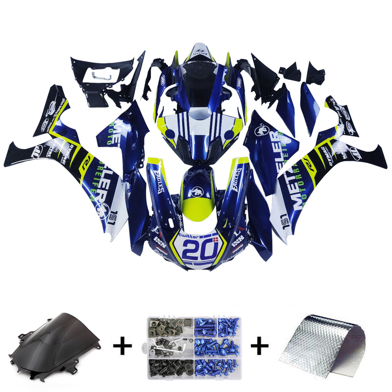 Amotopart Juego de carenado para Yamaha YZF 1000 R1 2015-2019, carrocería, plástico, ABS