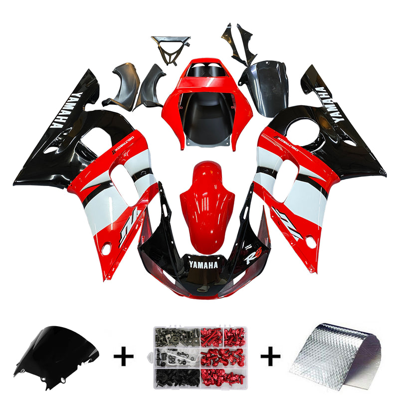 Fairings 1998-2002 Yamaha YZF-R6 Röd Svart R6 Racing Generic