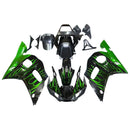 Verkleidungen 1998-2002 Yamaha YZF-R6 Black &amp; Green Flame R6 Generic