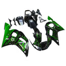 Verkleidungen 1998-2002 Yamaha YZF-R6 Black &amp; Green Flame R6 Generic