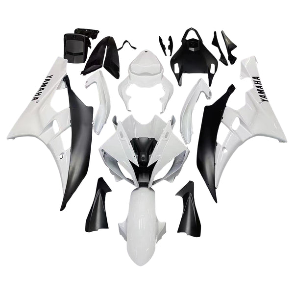 Fairings 2006-2007 Yamaha YZF-R6 Vit Svart R6 Racing Generic