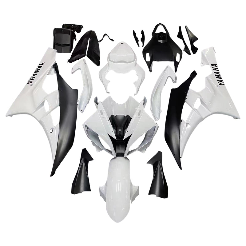 Carenados 2006-2007 Yamaha YZF-R6 Blanco Negro R6 Genérico